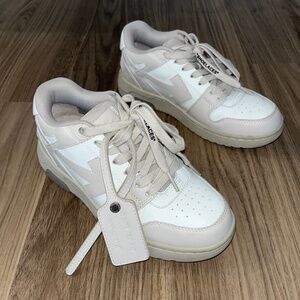 Off-White White/Beige Out Of Office Tennishoes